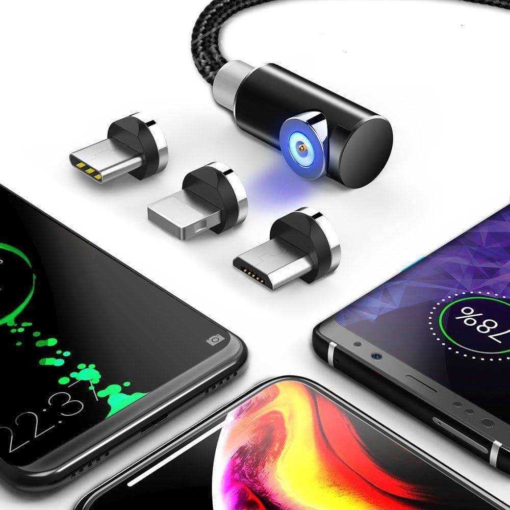 Indestructible Magnetic 3-in-1 Cable Car Accessories Plug Type : For Micro USB|For iPhone|For Type C Indestructible Magnetic 3-in-1 Cable Car Accessories Plug Type : For Micro USB|For iPhone|For Type C