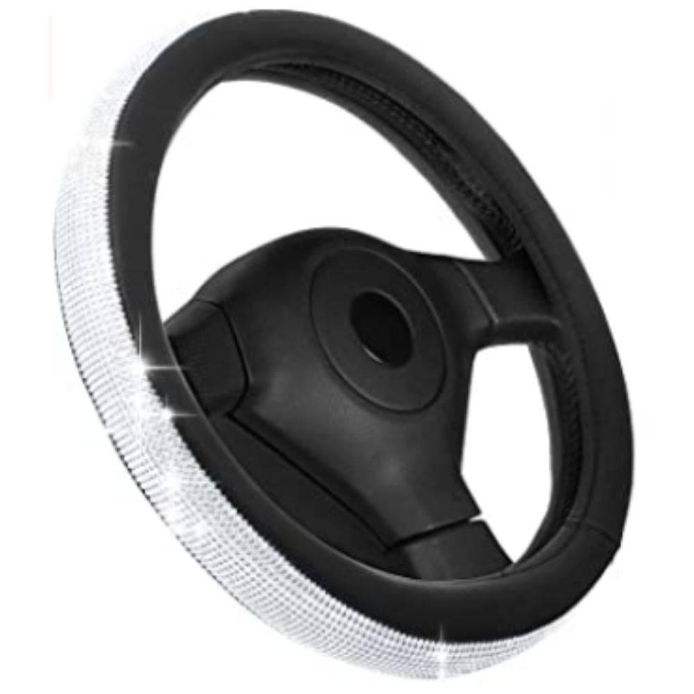 Rhinestone Steering Wheel Cover Best Sellers Car Accessories Color : Pink & Silver|Red & Silver|Beige & Silver|Black & Silver Rhinestone Steering Wheel Cover Best Sellers Car Accessories Color : Pink & Silver|Red & Silver|Beige & Silver|Black & Silver