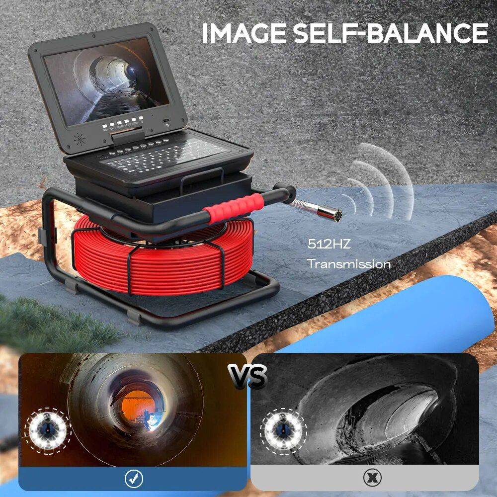 10″ DVR Sewer Inspection Camera Car Care Cable Length : 50m 10