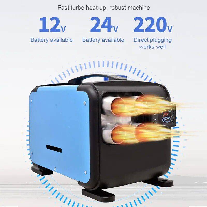 12V/24V/220V 8KW All-in-One Diesel Air Heater for Cars, Buses, RVs – Quiet, Efficient, and Easy to Install Car Electronics Color : Black Blue 12V/24V/220V 8KW All-in-One Diesel Air Heater for Cars, Buses, RVs - Quiet, Efficient, and Easy to Install Car Electronics Color : Black Blue