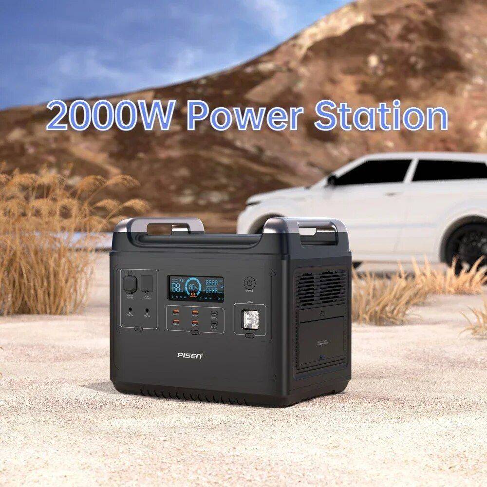 2000W Portable Lithium Battery Power Station – Renewable Energy Storage, Outdoor Camping and Emergency Power Generator Car Electronics Color : Black 2000W Portable Lithium Battery Power Station - Renewable Energy Storage, Outdoor Camping and Emergency Power Generator Car Electronics Color : Black