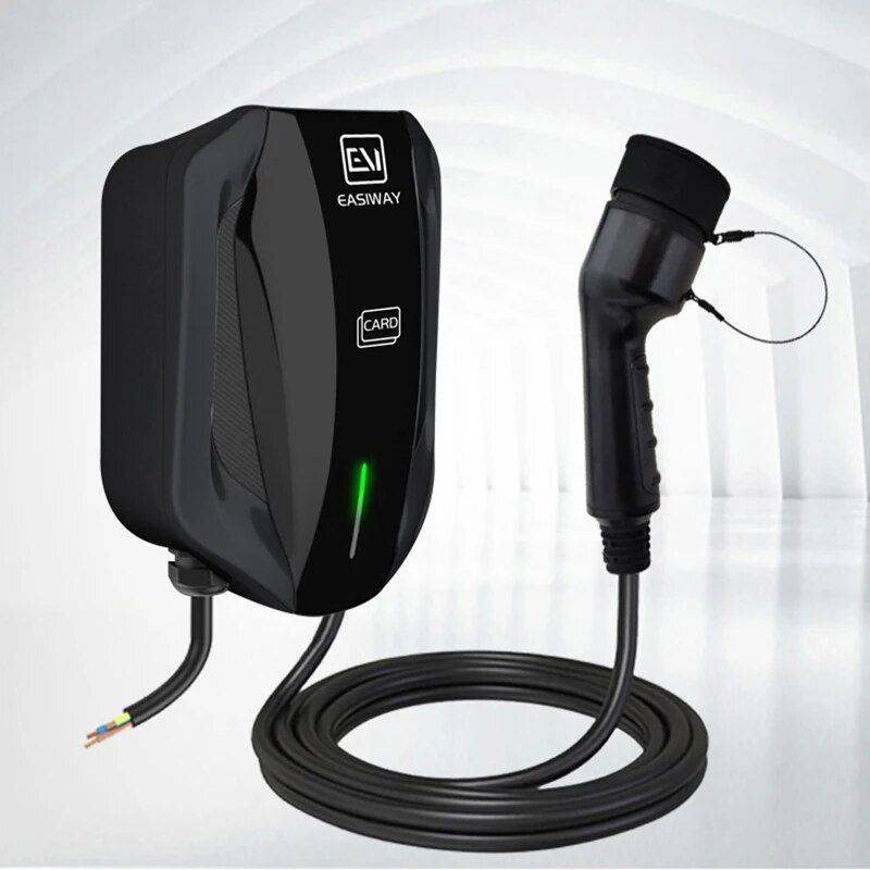 32A 7KW Type 2 Electric Car Charger – Wall Mounted EV Charging Station with Smart Card Activation Car Electronics Color : White|Gray|Blue 32A 7KW Type 2 Electric Car Charger - Wall Mounted EV Charging Station with Smart Card Activation Car Electronics Color : White|Gray|Blue