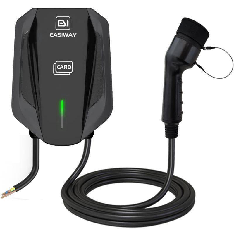 32A 7KW Type 2 Electric Car Charger – Wall Mounted EV Charging Station with Smart Card Activation Car Electronics Color : White|Gray|Blue 32A 7KW Type 2 Electric Car Charger - Wall Mounted EV Charging Station with Smart Card Activation Car Electronics Color : White|Gray|Blue