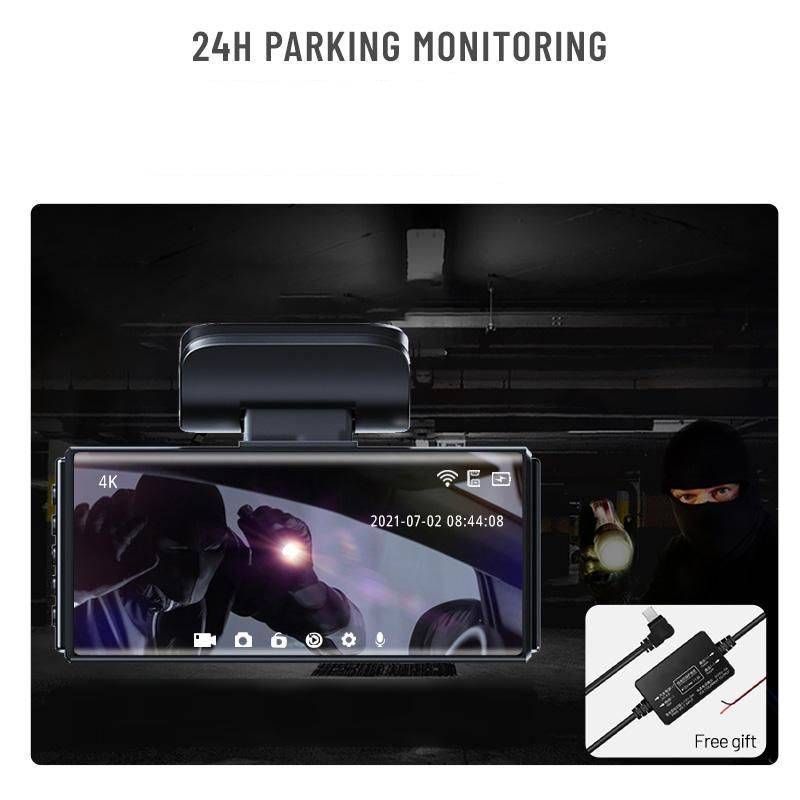 4K Ultra HD Dual Lens Dash Cam with GPS and WiFi Car Electronics Color : Black 4K Ultra HD Dual Lens Dash Cam with GPS and WiFi Car Electronics Color : Black