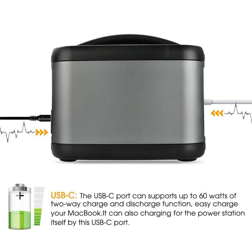 500W High-Capacity Portable Power Bank with AC/DC, USB, and Solar Charging Options Car Electronics 500W High-Capacity Portable Power Bank with AC/DC, USB, and Solar Charging Options Car Electronics