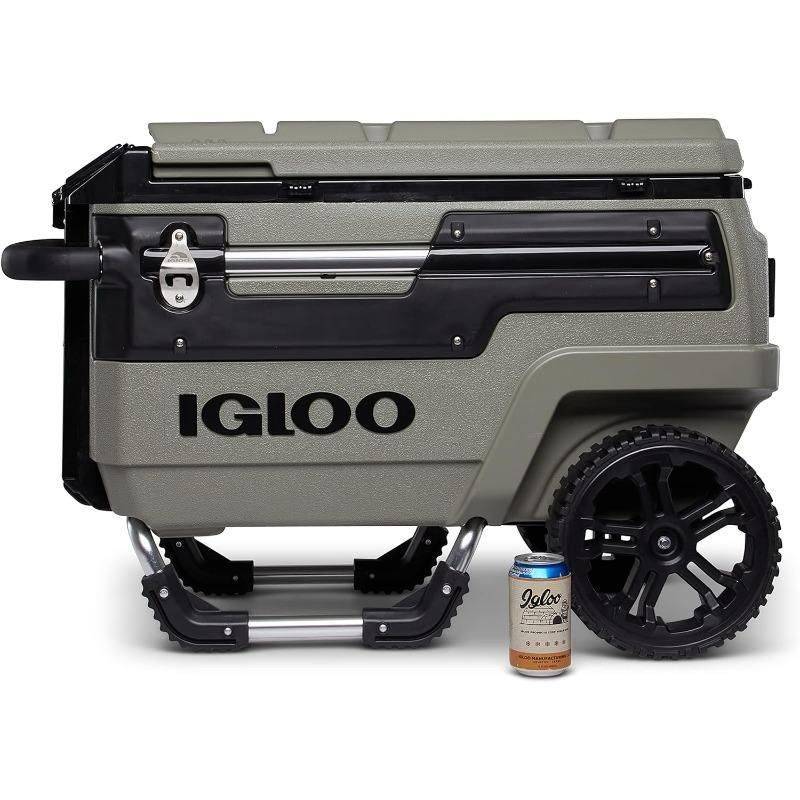 70 Qt Olive Green Wheeled Rolling Cooler – Ultimate Outdoor Companion Road Trip Accessories 70 Qt Olive Green Wheeled Rolling Cooler - Ultimate Outdoor Companion Road Trip Accessories