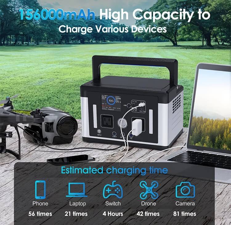 700W Compact Power Station – Portable Solar & AC Powered Battery Generator Car Electronics Color : Sliver 700W Compact Power Station - Portable Solar & AC Powered Battery Generator Car Electronics Color : Sliver