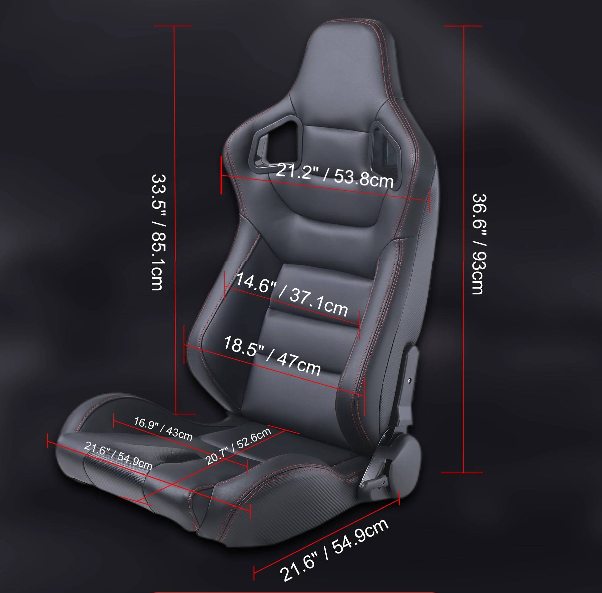 Adjustable Black PVC Leather Racing Seat for Sport Car Simulator – Universal Fit Interior Accessories Model : Left Hand Side|Right Hand Side Adjustable Black PVC Leather Racing Seat for Sport Car Simulator - Universal Fit Interior Accessories Model : Left Hand Side|Right Hand Side