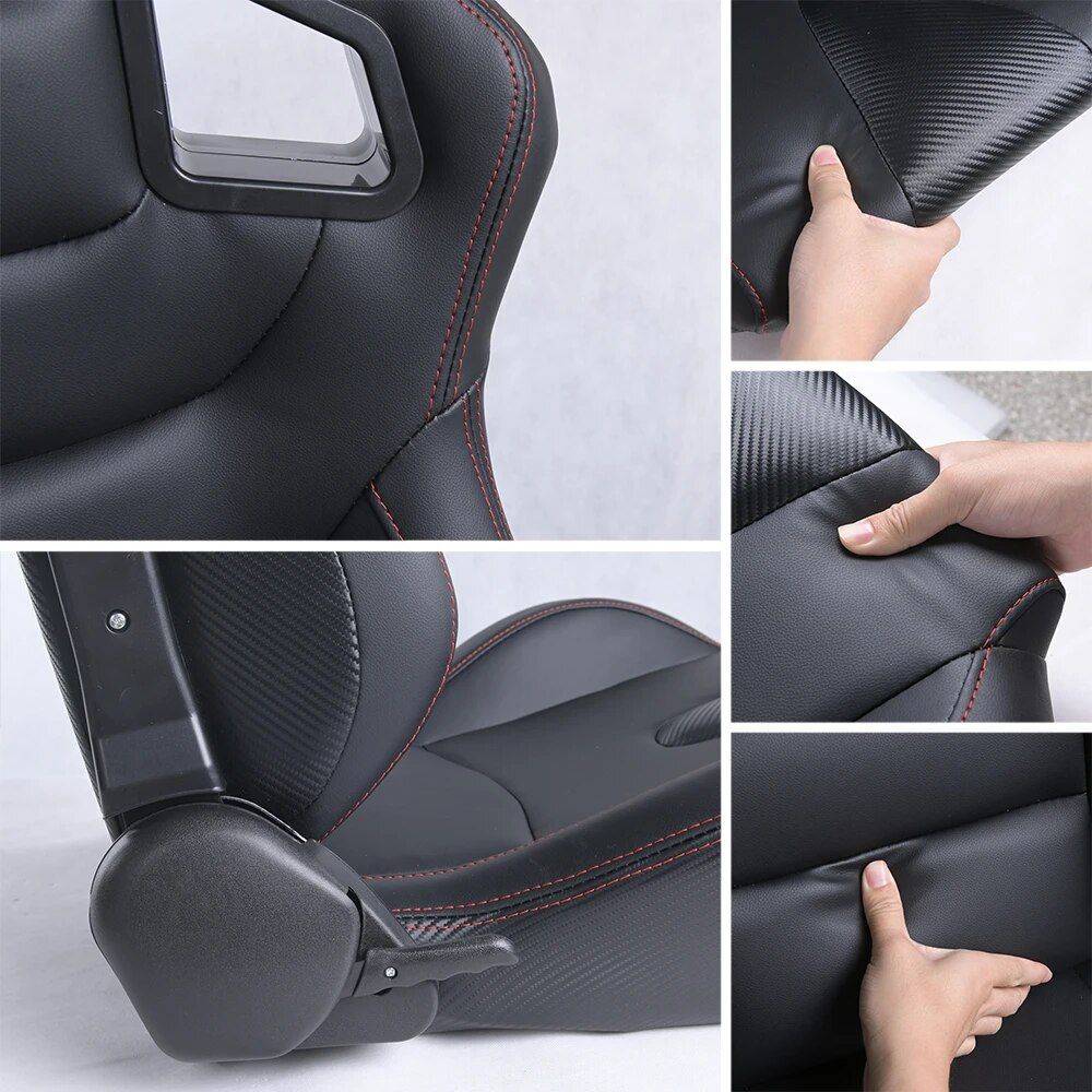 Adjustable Black PVC Leather Racing Seat for Sport Car Simulator – Universal Fit Interior Accessories Model : Left Hand Side|Right Hand Side Adjustable Black PVC Leather Racing Seat for Sport Car Simulator - Universal Fit Interior Accessories Model : Left Hand Side|Right Hand Side