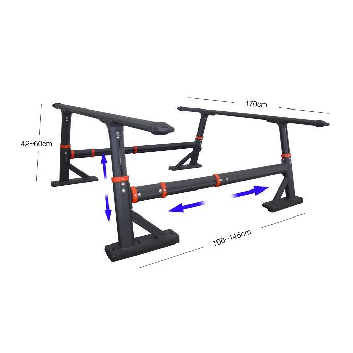 Adjustable Multifunctional Aluminum Roll Bar & Rack for Pickup Trucks Car Storage & Organization Size : S|M Adjustable Multifunctional Aluminum Roll Bar & Rack for Pickup Trucks Car Storage & Organization Size : S|M