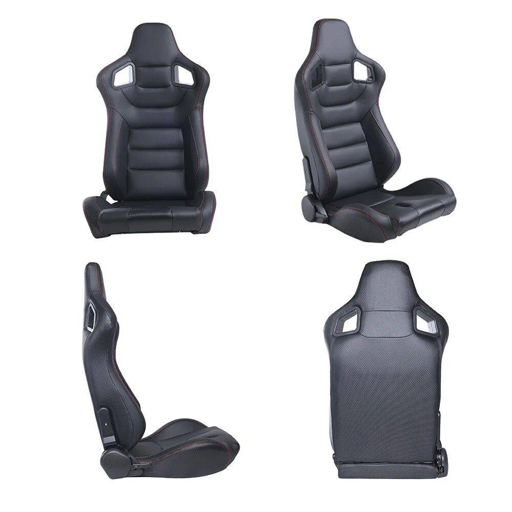 Adjustable Sport Racing Seat – Reclinable PVC Leather Car Seat with Slides Interior Accessories Model : Left Hand Side-BK|Right Hand Side-BK|Left Hand Side-YL|Right Hand Side-YL Adjustable Sport Racing Seat - Reclinable PVC Leather Car Seat with Slides Interior Accessories Model : Left Hand Side-BK|Right Hand Side-BK|Left Hand Side-YL|Right Hand Side-YL