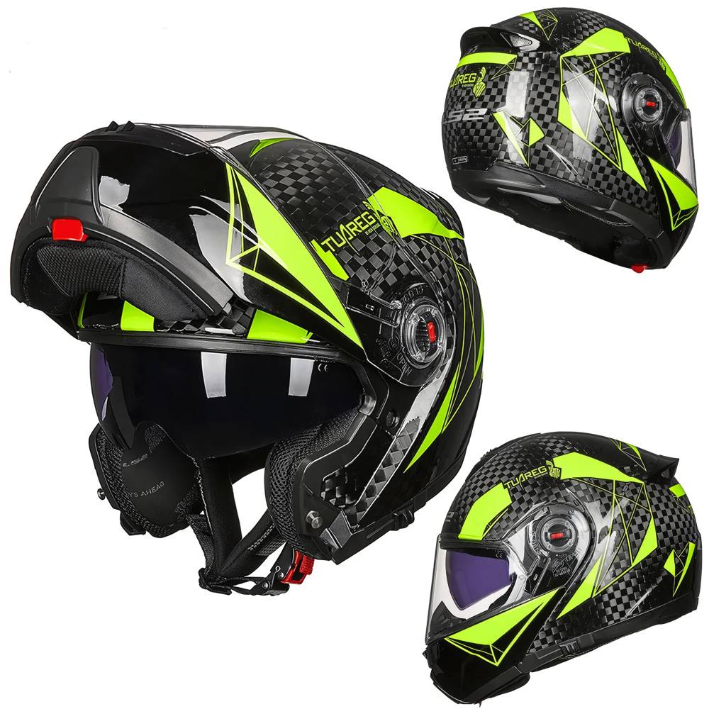 Advanced Carbon Fiber Modular Motorcycle Helmet with Dual Lens – Unisex Full-Face Safety Gear Motorcycle & ATV Gear Design : Matte Black|Glossy Black|Orange|Green|Red|Light Blue|Blue Advanced Carbon Fiber Modular Motorcycle Helmet with Dual Lens - Unisex Full-Face Safety Gear Motorcycle & ATV Gear Design : Matte Black|Glossy Black|Orange|Green|Red|Light Blue|Blue