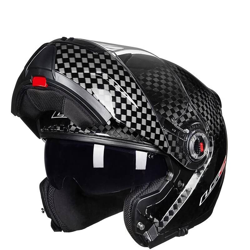 Advanced Carbon Fiber Modular Motorcycle Helmet with Dual Lens – Unisex Full-Face Safety Gear Motorcycle & ATV Gear Design: Glossy Black Size: L|XL|XXL|XXXL|XXXXL Advanced Carbon Fiber Modular Motorcycle Helmet with Dual Lens - Unisex Full-Face Safety Gear Motorcycle & ATV Gear Design: Glossy Black Size: L|XL|XXL|XXXL|XXXXL