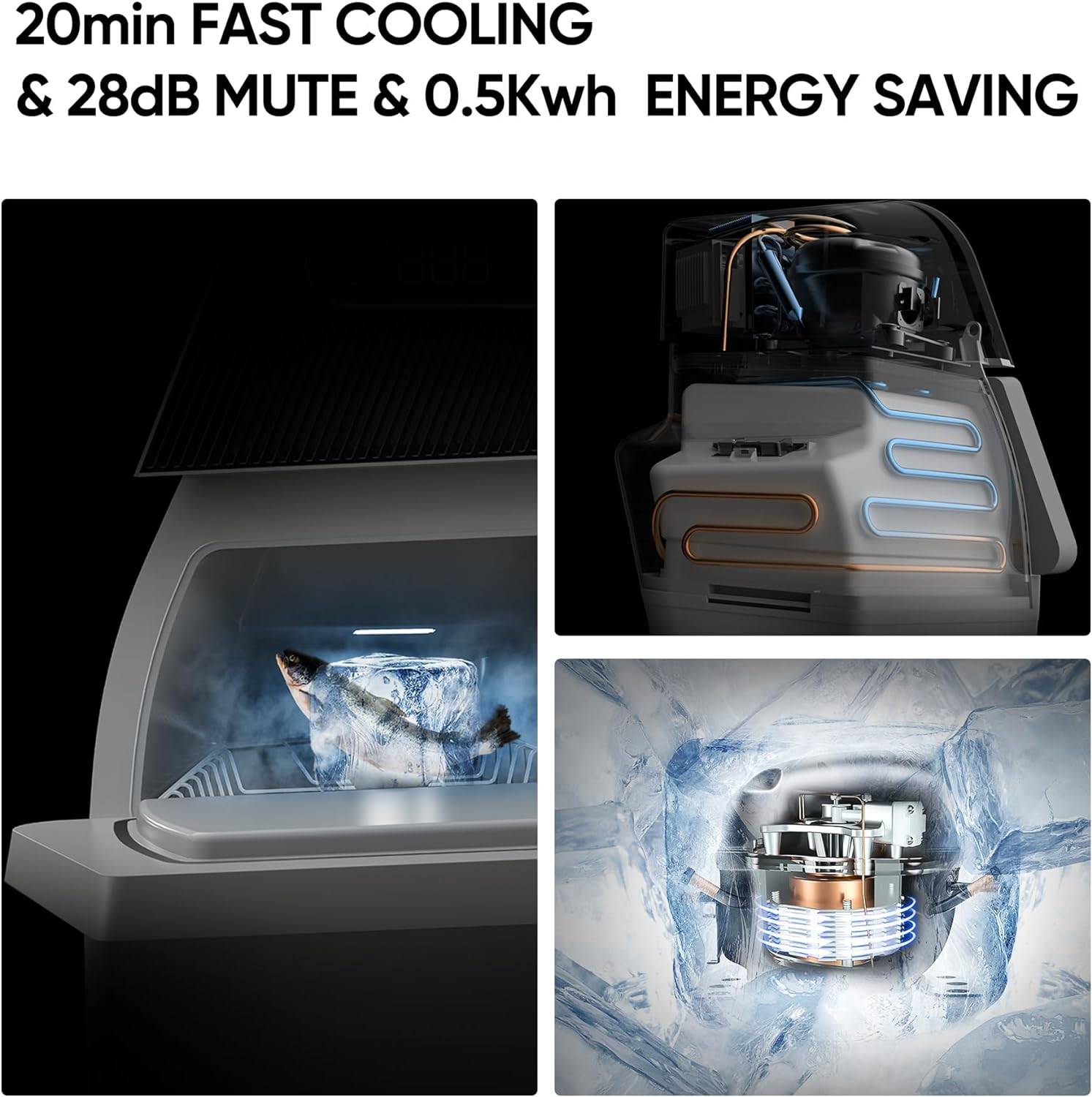 Compact 12V-16V Car Refrigerator Road Trip Accessories Color : White Compact 12V-16V Car Refrigerator Road Trip Accessories Color : White