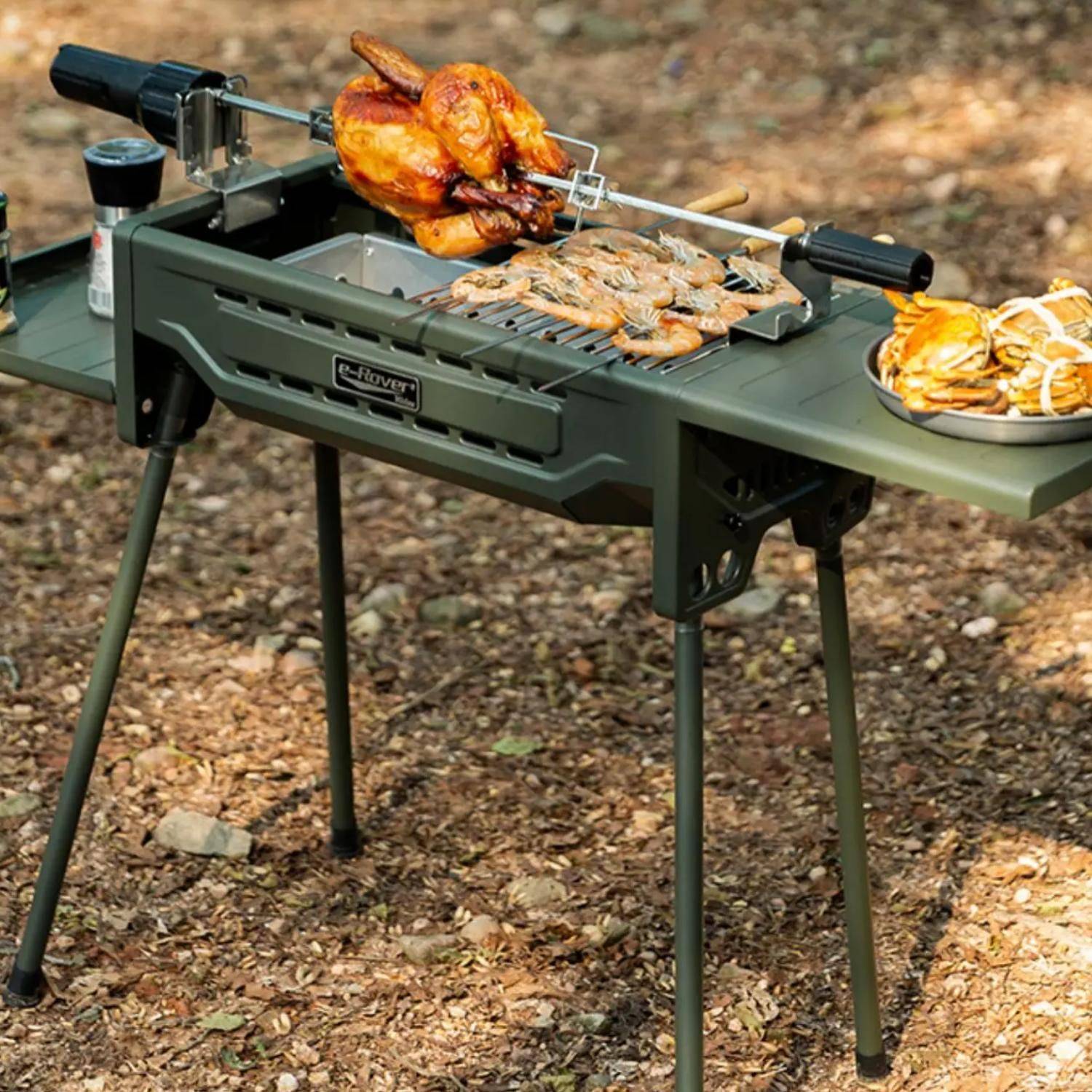 Compact Charcoal BBQ Grill Road Trip Accessories Color : Green Compact Charcoal BBQ Grill Road Trip Accessories Color : Green