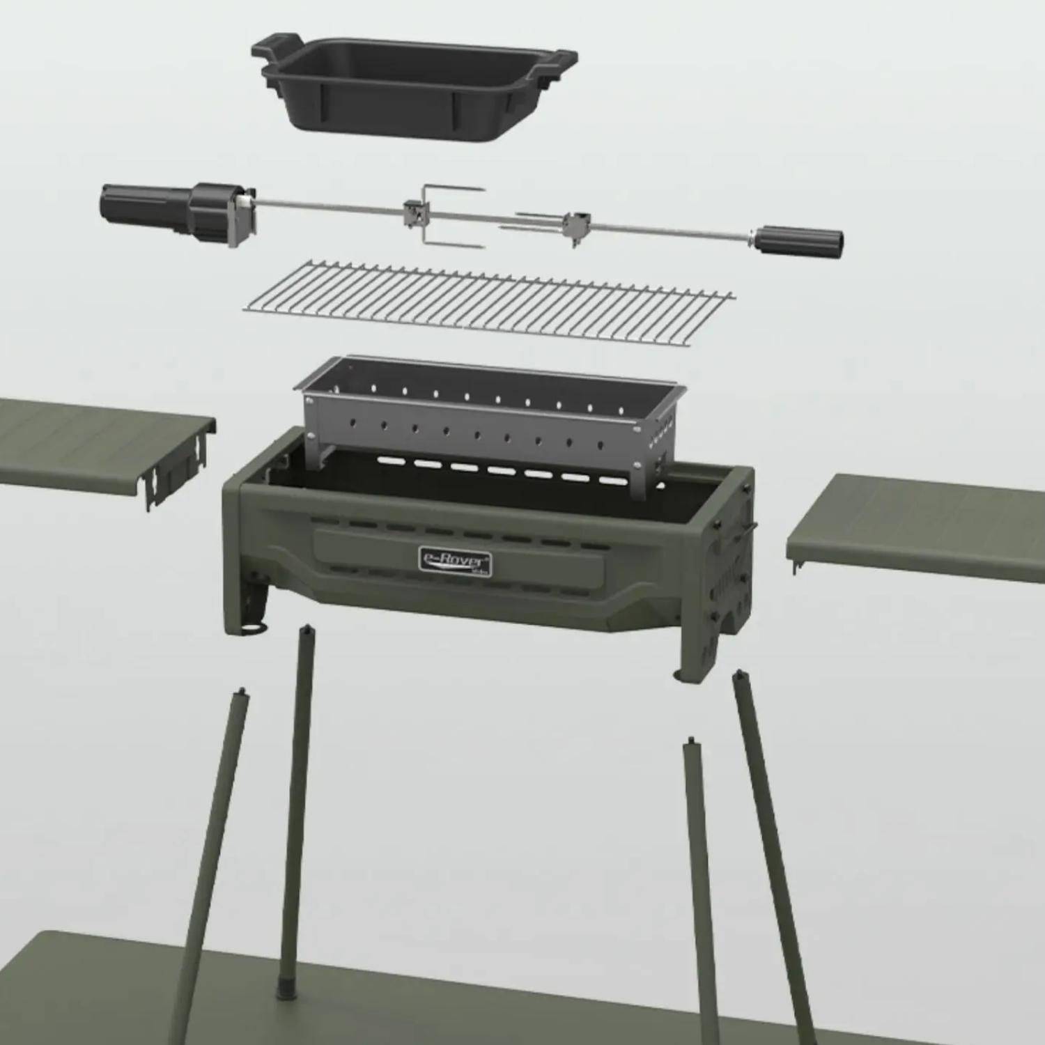 Compact Charcoal BBQ Grill Road Trip Accessories Color : Green Compact Charcoal BBQ Grill Road Trip Accessories Color : Green
