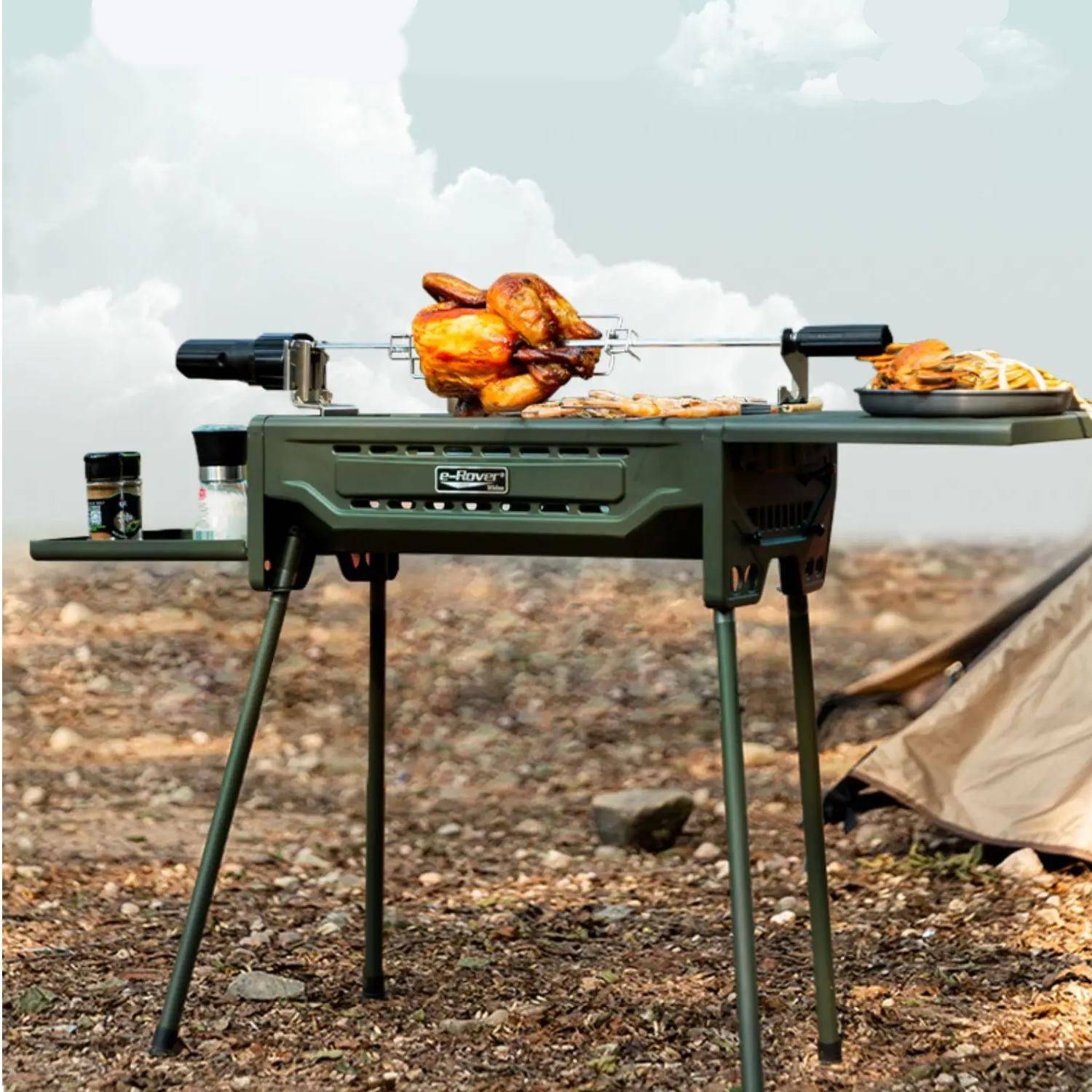 Compact Charcoal BBQ Grill Road Trip Accessories Color : Green Compact Charcoal BBQ Grill Road Trip Accessories Color : Green