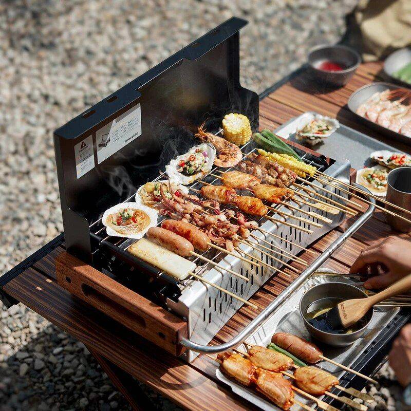 Compact Folding Portable Charcoal Grill for Outdoor Camping and Picnics Road Trip Accessories Color : Black Compact Folding Portable Charcoal Grill for Outdoor Camping and Picnics Road Trip Accessories Color : Black