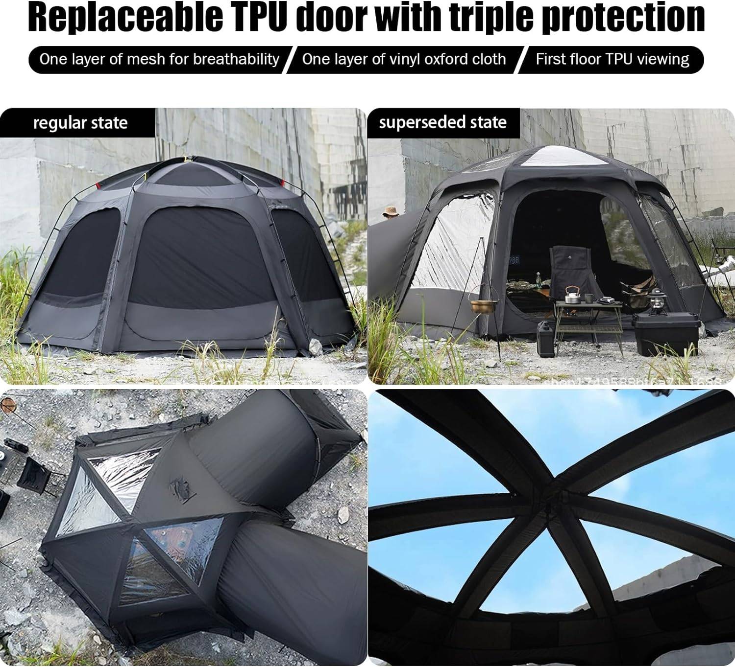 Deluxe Hexagonal Family Car Camping Tent with Skylight – Waterproof & Multi-Seasonal Road Trip Accessories Deluxe Hexagonal Family Car Camping Tent with Skylight - Waterproof & Multi-Seasonal Road Trip Accessories