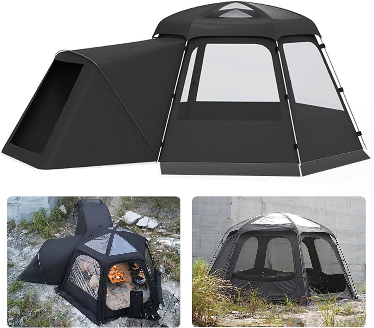 Deluxe Hexagonal Family Car Camping Tent with Skylight – Waterproof & Multi-Seasonal Road Trip Accessories Deluxe Hexagonal Family Car Camping Tent with Skylight - Waterproof & Multi-Seasonal Road Trip Accessories