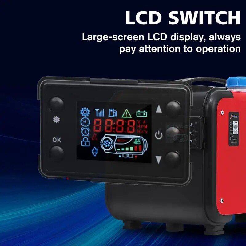 Efficient 12V 8KW All-In-One Diesel Air Heater with LCD and Remote Control – Fast Heating, Low Noise, and Easy Installation Car Electronics Model : Black DC 24V|Red DC 24V|Red DC 12V|Black DC 12V Efficient 12V 8KW All-In-One Diesel Air Heater with LCD and Remote Control - Fast Heating, Low Noise, and Easy Installation Car Electronics Model : Black DC 24V|Red DC 24V|Red DC 12V|Black DC 12V