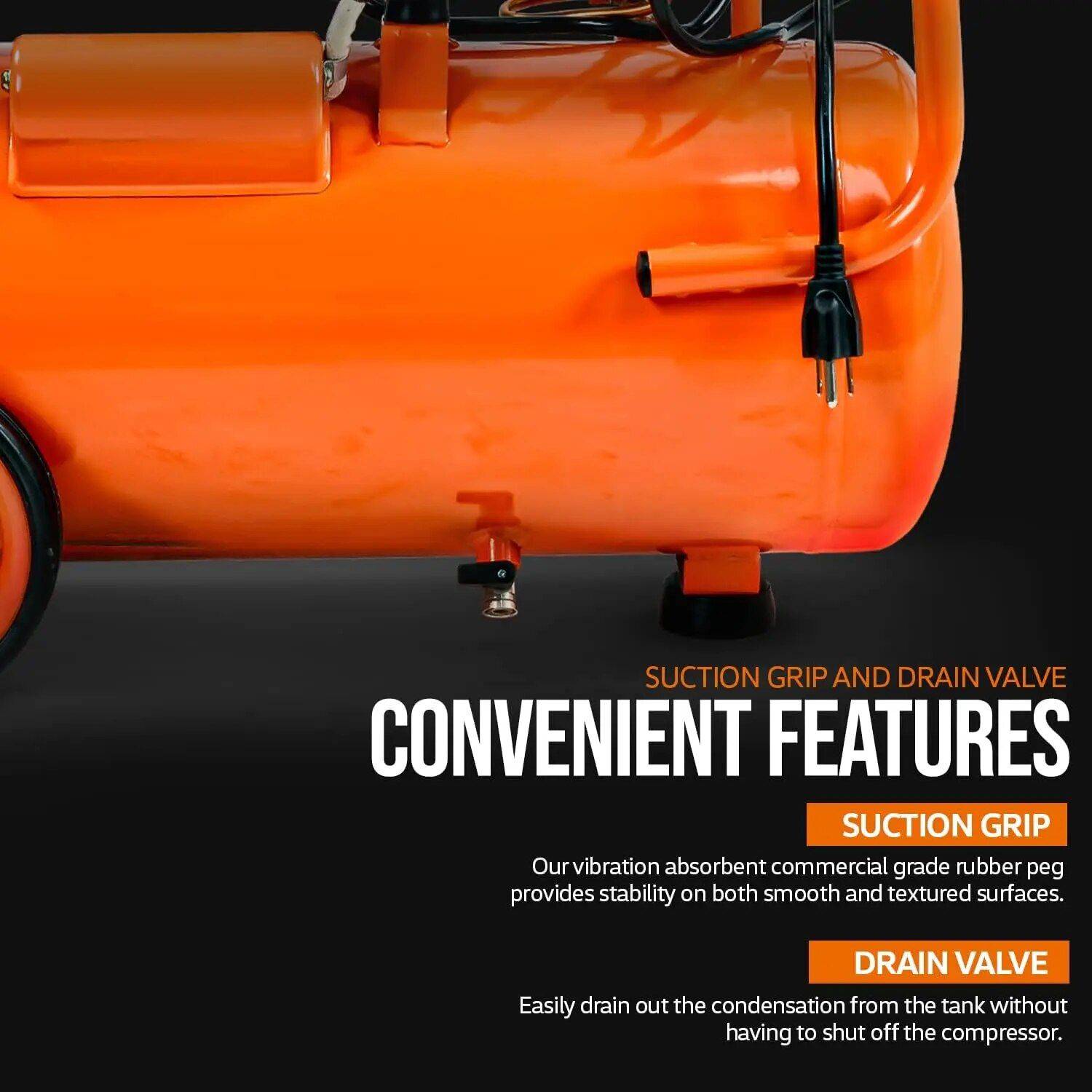 Efficient 6.3 Gal Air Compressor – 150 Sec Quick Fill, Max 120 PSI, Quiet & Oil Free Car Electronics Efficient 6.3 Gal Air Compressor - 150 Sec Quick Fill, Max 120 PSI, Quiet & Oil Free Car Electronics