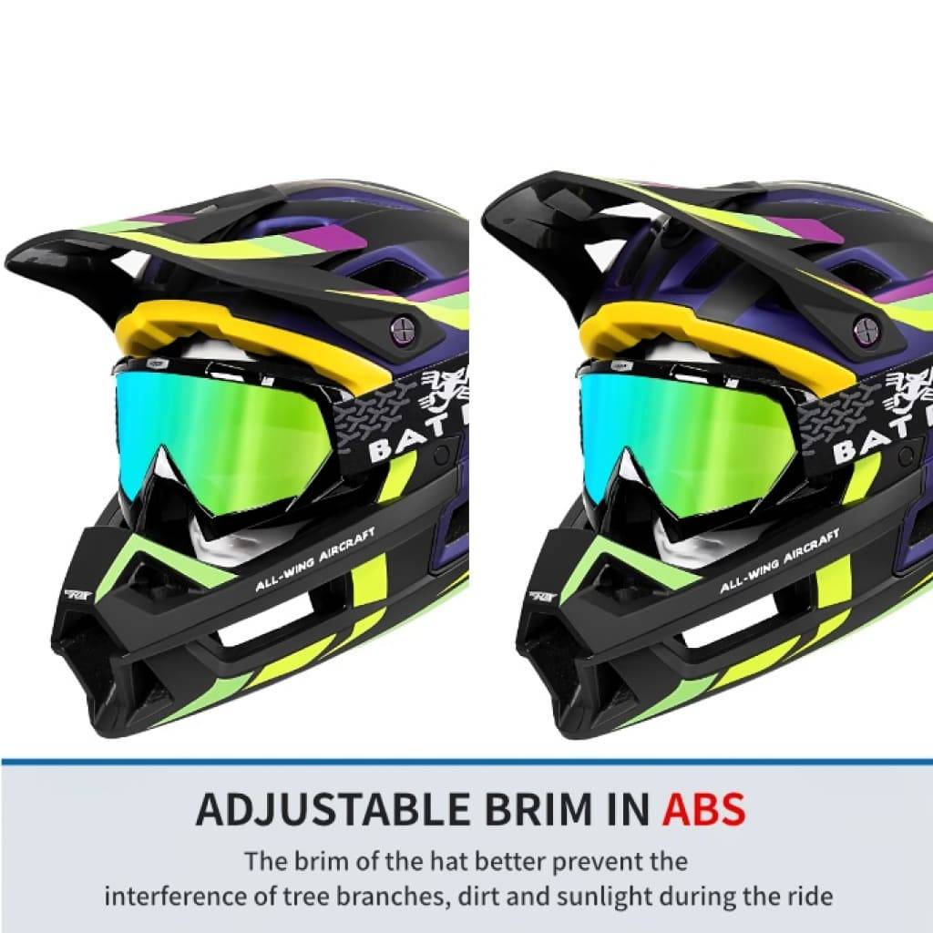 Full-Face Downhill Mountain Bike Helmet Motorcycle & ATV Gear Color : Blue Green|Black Blue|Black Pink Full-Face Downhill Mountain Bike Helmet Motorcycle & ATV Gear Color : Blue Green|Black Blue|Black Pink