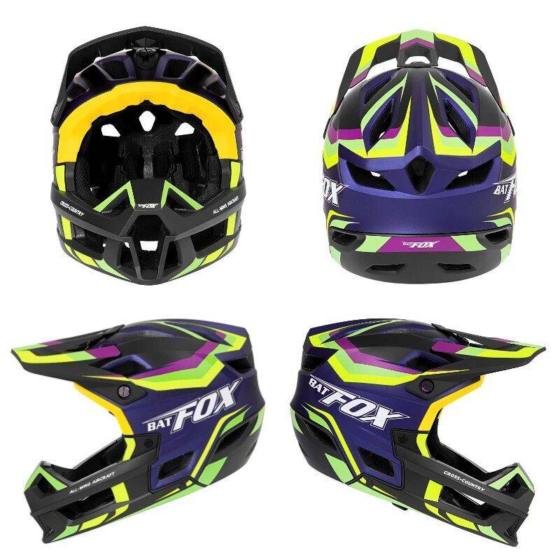 Full-Face Downhill Mountain Bike Helmet Motorcycle & ATV Gear Color : Blue Green|Black Blue|Black Pink Full-Face Downhill Mountain Bike Helmet Motorcycle & ATV Gear Color : Blue Green|Black Blue|Black Pink