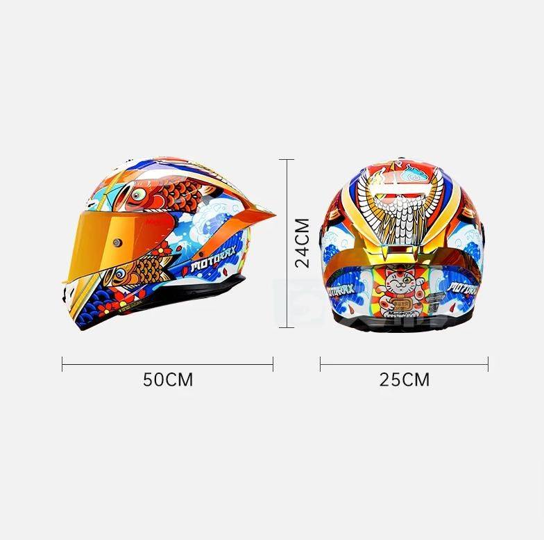 Full Face Motorcycle Helmet - ECE & DOT Certified, ABS Material, Summer Breathable, Unisex Motorcycle & ATV Gear Design : Blue|Gray 