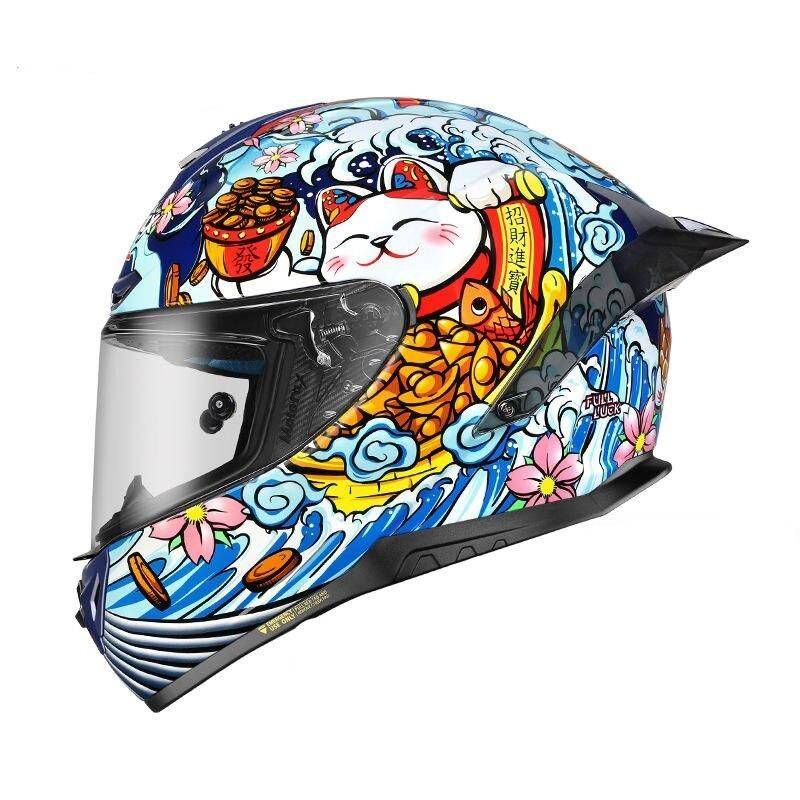 Full Face Motorcycle Helmet - ECE & DOT Certified, ABS Material, Summer Breathable, Unisex Motorcycle & ATV Gear Design : Blue|Gray 