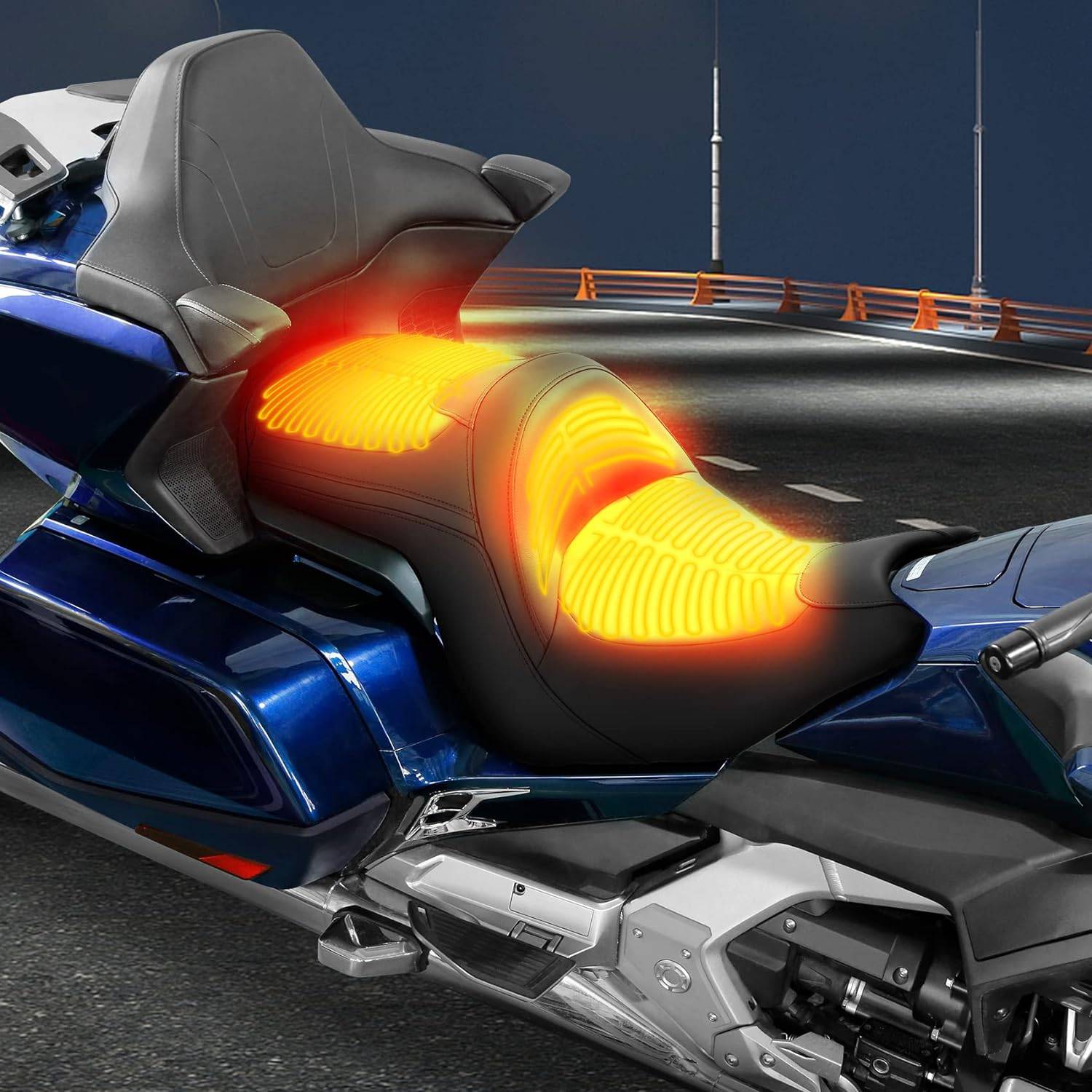 Heated Two-Up Seat for Honda Gold Wing Tour 2018-2023 Motorcycle & ATV Gear Heated Two-Up Seat for Honda Gold Wing Tour 2018-2023 Motorcycle & ATV Gear