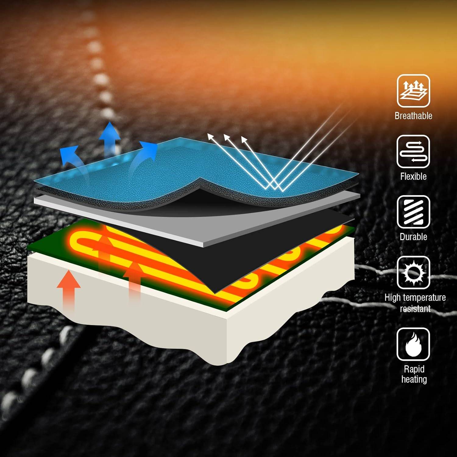 Heated Two-Up Seat for Honda Gold Wing Tour 2018-2023 Motorcycle & ATV Gear Heated Two-Up Seat for Honda Gold Wing Tour 2018-2023 Motorcycle & ATV Gear