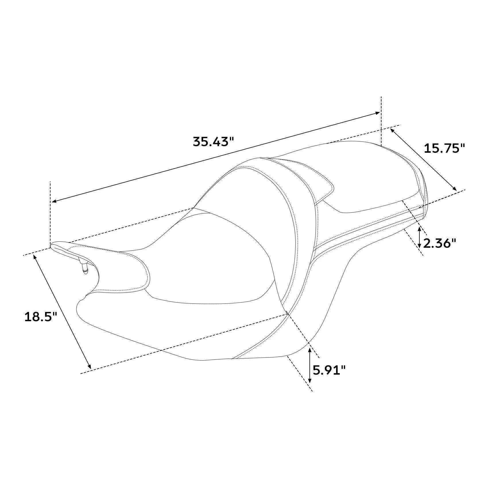 Heated Two-Up Seat for Honda Gold Wing Tour 2018-2023 Motorcycle & ATV Gear Heated Two-Up Seat for Honda Gold Wing Tour 2018-2023 Motorcycle & ATV Gear