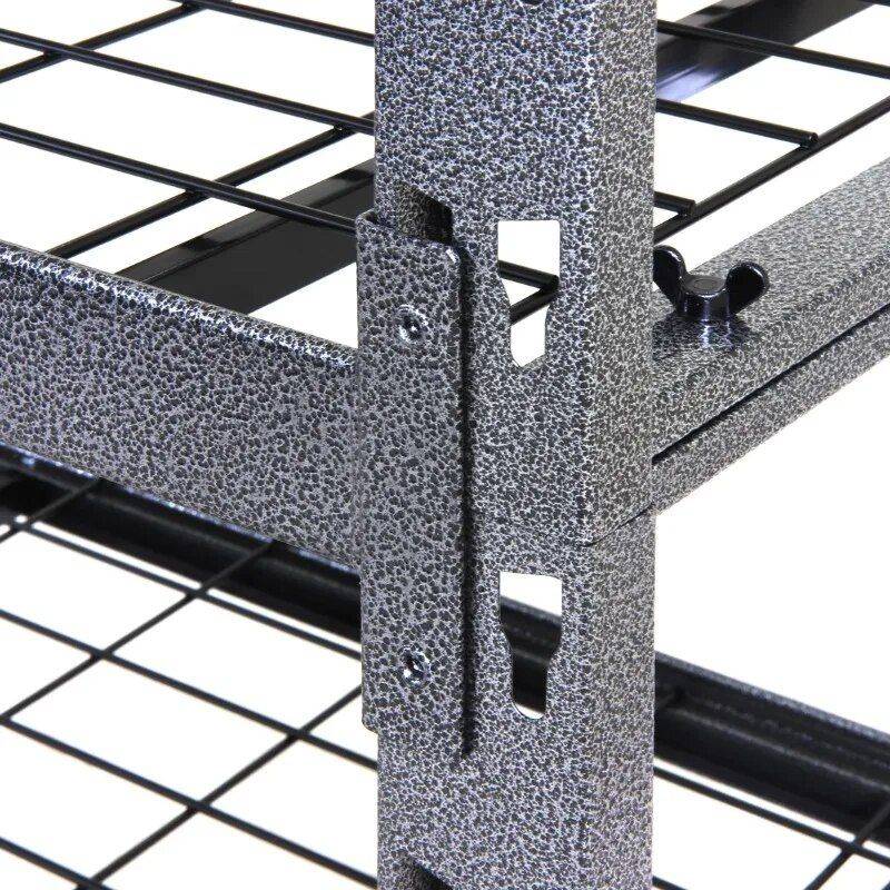 Heavy Duty 5-Shelf Metal Rack with Wire Decking – Versatile Garage and Storage Solution Car Storage & Organization Color : Black Heavy Duty 5-Shelf Metal Rack with Wire Decking - Versatile Garage and Storage Solution Car Storage & Organization Color : Black