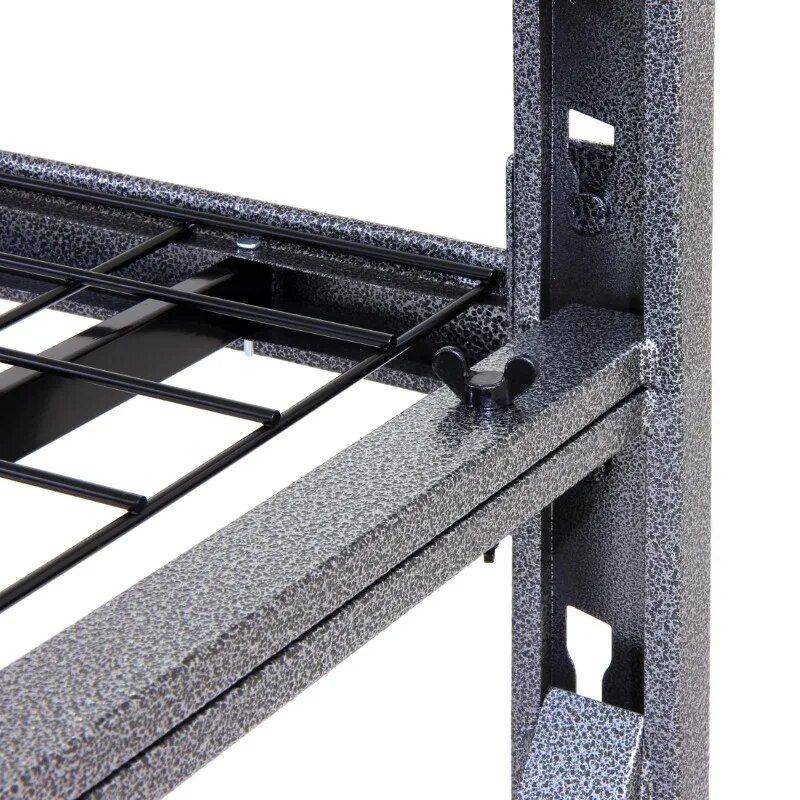 Heavy Duty 5-Shelf Metal Rack with Wire Decking – Versatile Garage and Storage Solution Car Storage & Organization Color : Black Heavy Duty 5-Shelf Metal Rack with Wire Decking - Versatile Garage and Storage Solution Car Storage & Organization Color : Black