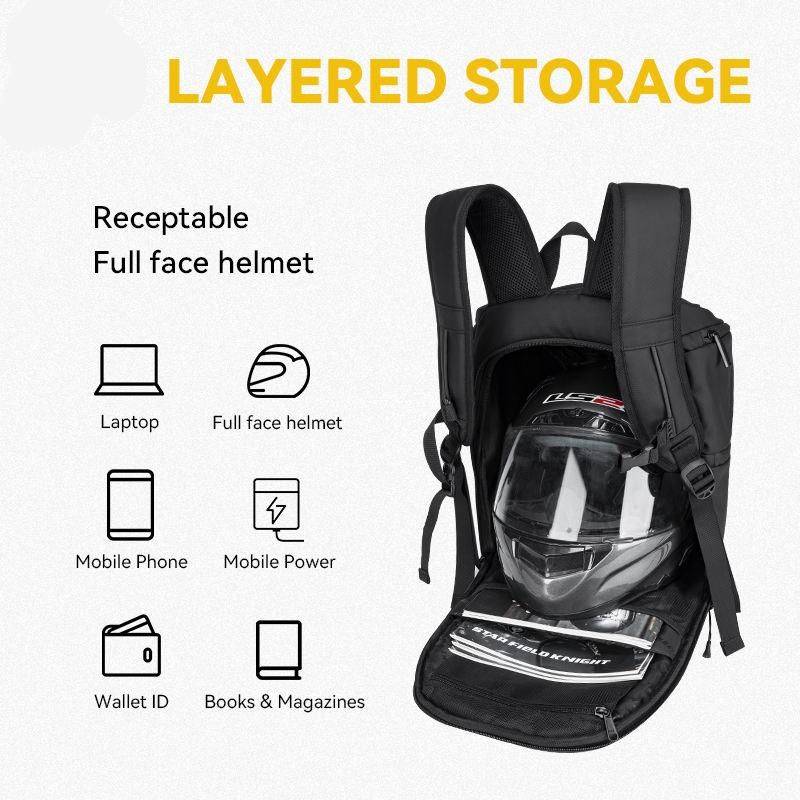 High-Capacity Motorcycle Helmet Backpack – Lightweight, Durable, Outdoor Cycling Gear Motorcycle & ATV Gear Color : Black High-Capacity Motorcycle Helmet Backpack - Lightweight, Durable, Outdoor Cycling Gear Motorcycle & ATV Gear Color : Black