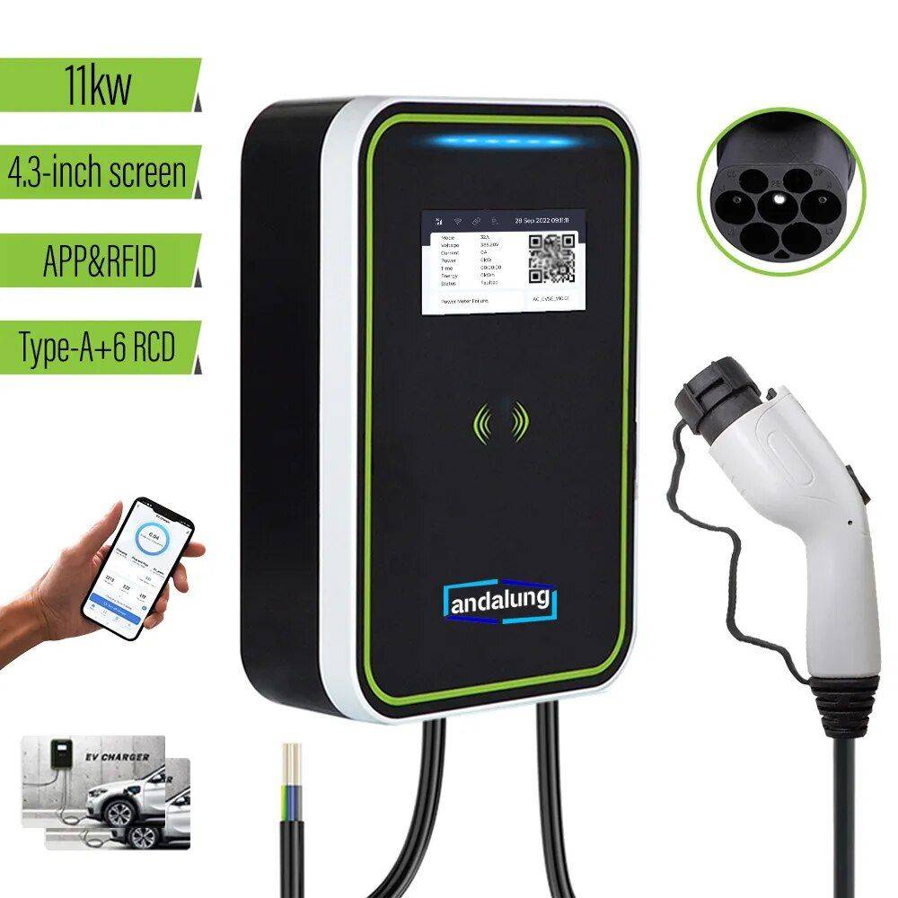 High-Efficiency 11kW Electric Car Charging Station with Wi-Fi and RFID Control Car Electronics Model : 11KW APPRFID TYPE2|11KW APP RFID GBT High-Efficiency 11kW Electric Car Charging Station with Wi-Fi and RFID Control Car Electronics Model : 11KW APPRFID TYPE2|11KW APP RFID GBT