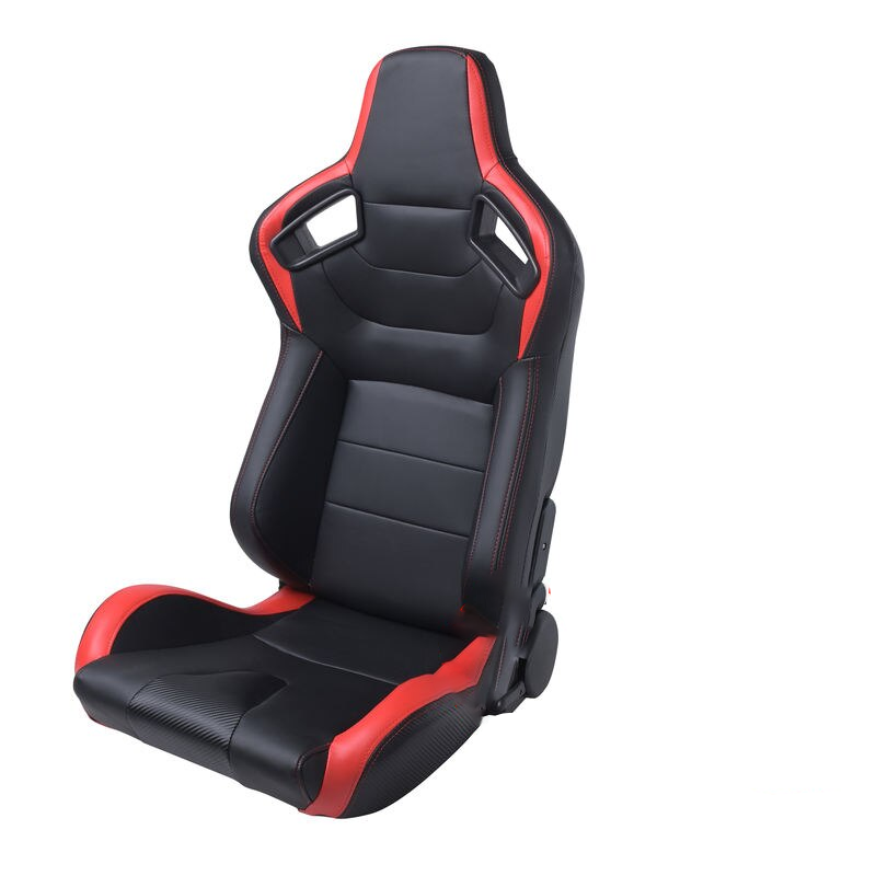 High-Performance Adjustable Racing Seat – Universal Fit, Black-Red PVC Leather Interior Accessories Model : Red Left Side|Red Right Side|Blue Left Side|Blue Right Side High-Performance Adjustable Racing Seat - Universal Fit, Black-Red PVC Leather Interior Accessories Model : Red Left Side|Red Right Side|Blue Left Side|Blue Right Side