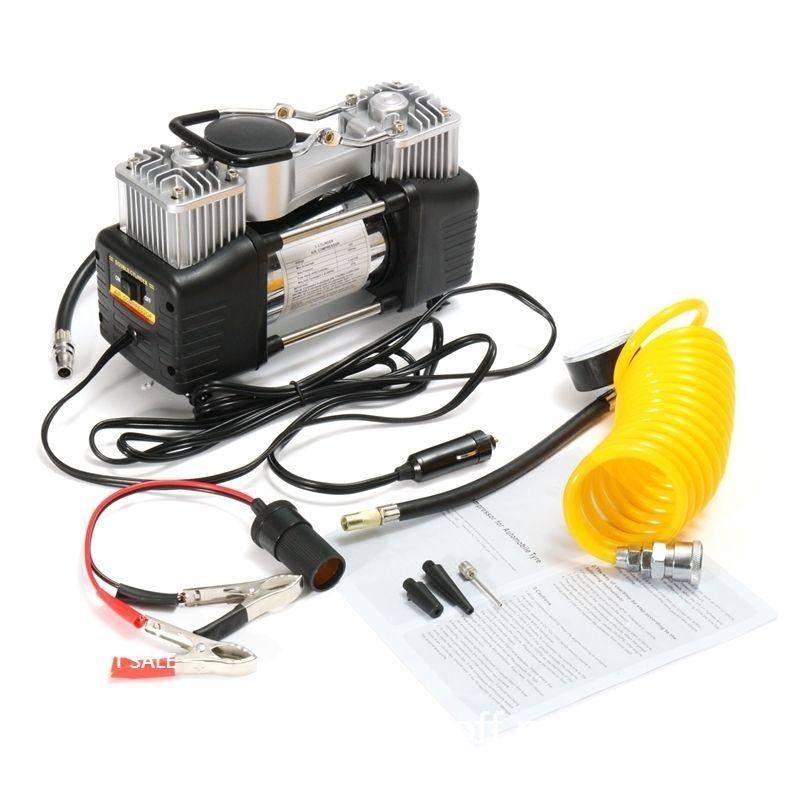 High-Power 150PSI Dual Cylinder Car Tire Inflator – 12V Portable Air Compressor & Pump Kit Car Electronics High-Power 150PSI Dual Cylinder Car Tire Inflator - 12V Portable Air Compressor & Pump Kit Car Electronics