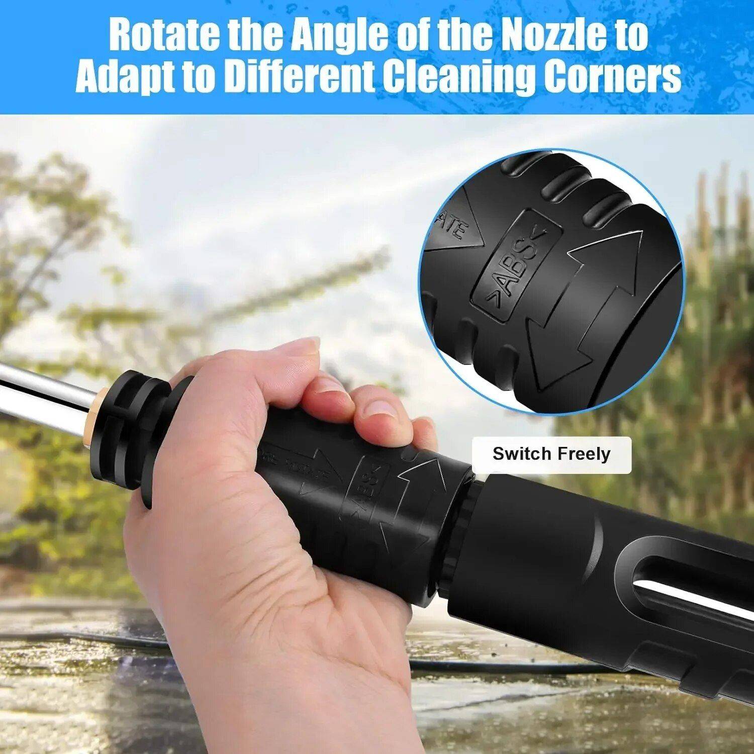 High-Power 3800PSI Electric Pressure Washer, 2.6GPM & 1900W, Multi-Surface Cleaning Machine Car Care Color : Blue High-Power 3800PSI Electric Pressure Washer, 2.6GPM & 1900W, Multi-Surface Cleaning Machine Car Care Color : Blue