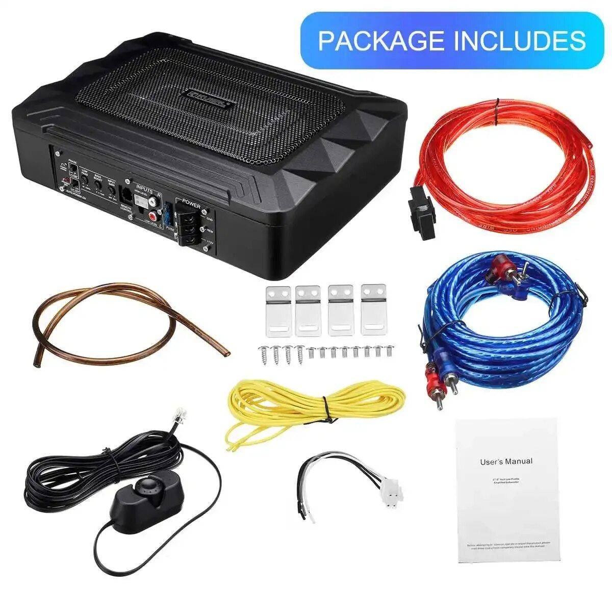 High-Power 600W Car Subwoofer and Amplifier Car Electronics High-Power 600W Car Subwoofer and Amplifier Car Electronics