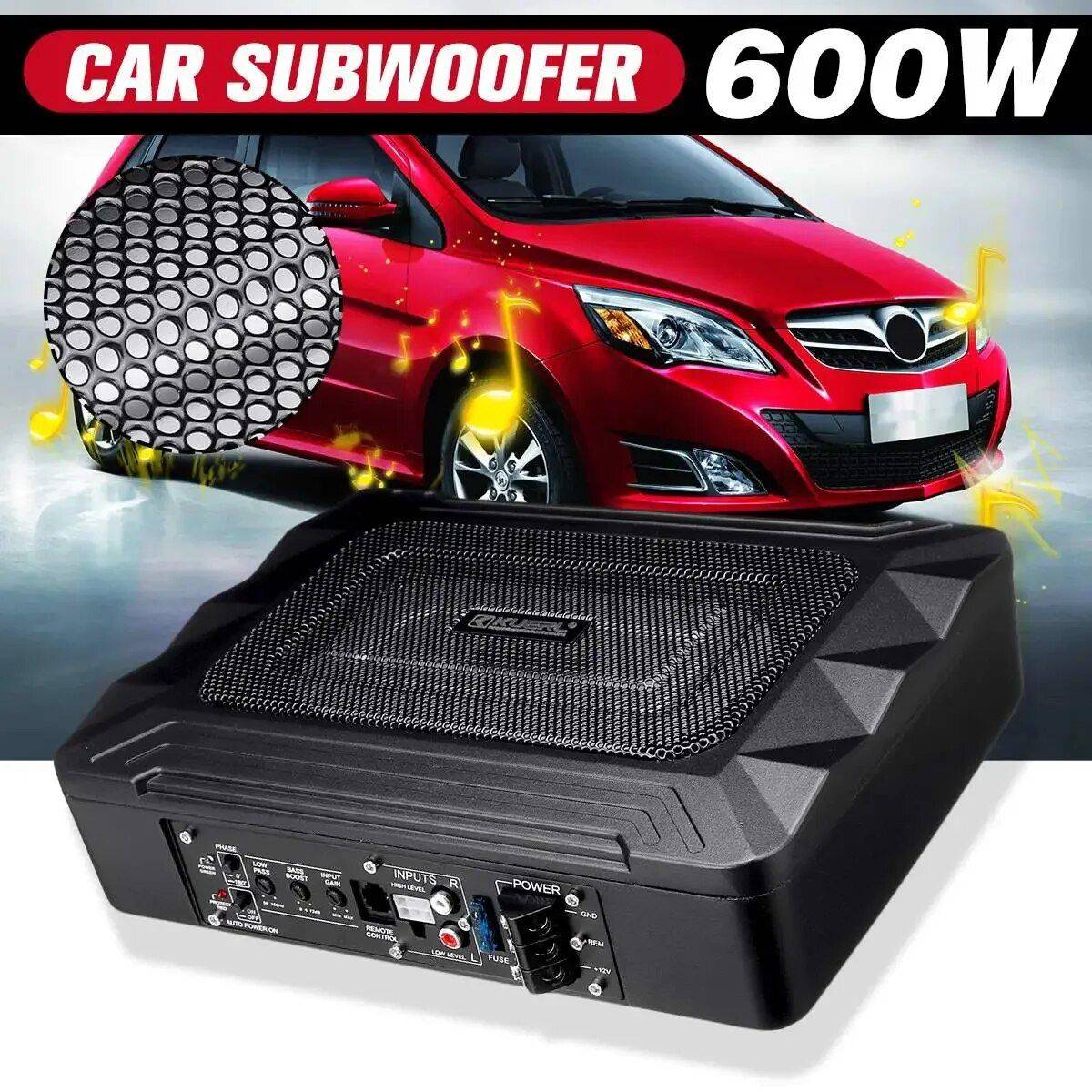 High-Power 600W Car Subwoofer and Amplifier Car Electronics High-Power 600W Car Subwoofer and Amplifier Car Electronics