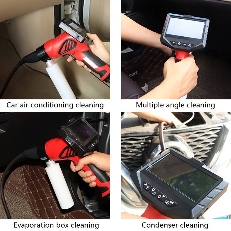 High-Resolution 8.5mm Car Evaporator Cleaning Endoscope with HD Screen and Wash Gun Car Care High-Resolution 8.5mm Car Evaporator Cleaning Endoscope with HD Screen and Wash Gun Car Care
