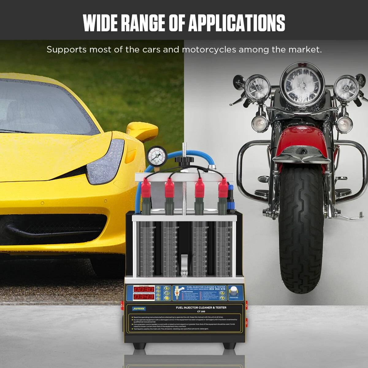 Multi-Functional Fuel Injector Cleaner & Tester for Cars and Motorcycles Car Care Multi-Functional Fuel Injector Cleaner & Tester for Cars and Motorcycles Car Care