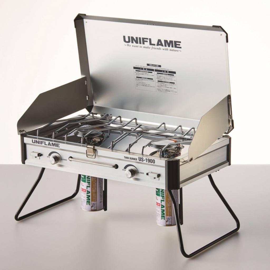 Portable Dual-Burner Gas Camping Stove Road Trip Accessories Color: Steel Portable Dual-Burner Gas Camping Stove Road Trip Accessories Color: Steel