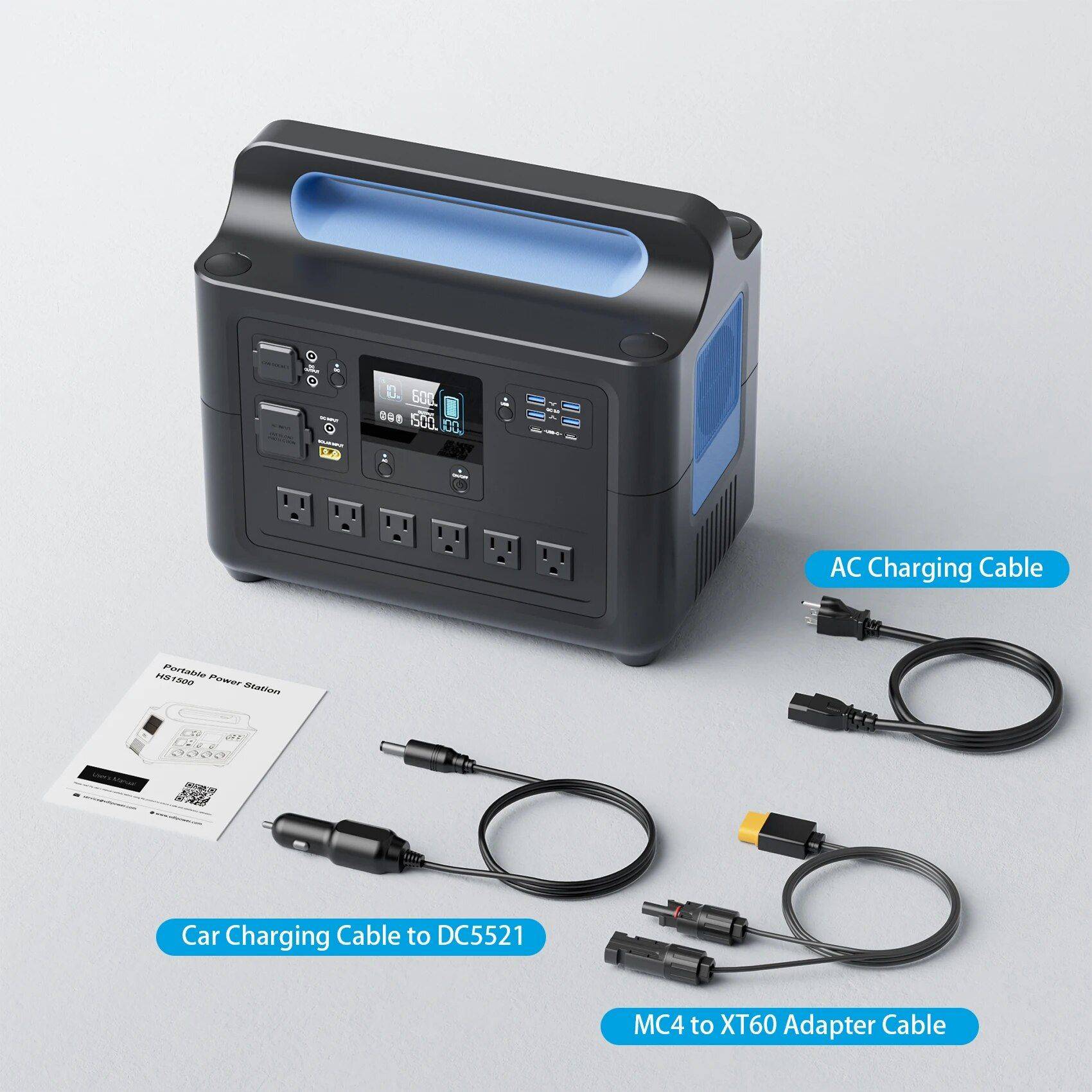 Portable Power Station 1500W Car Electronics Voltage : 120V Portable Power Station 1500W Car Electronics Voltage : 120V