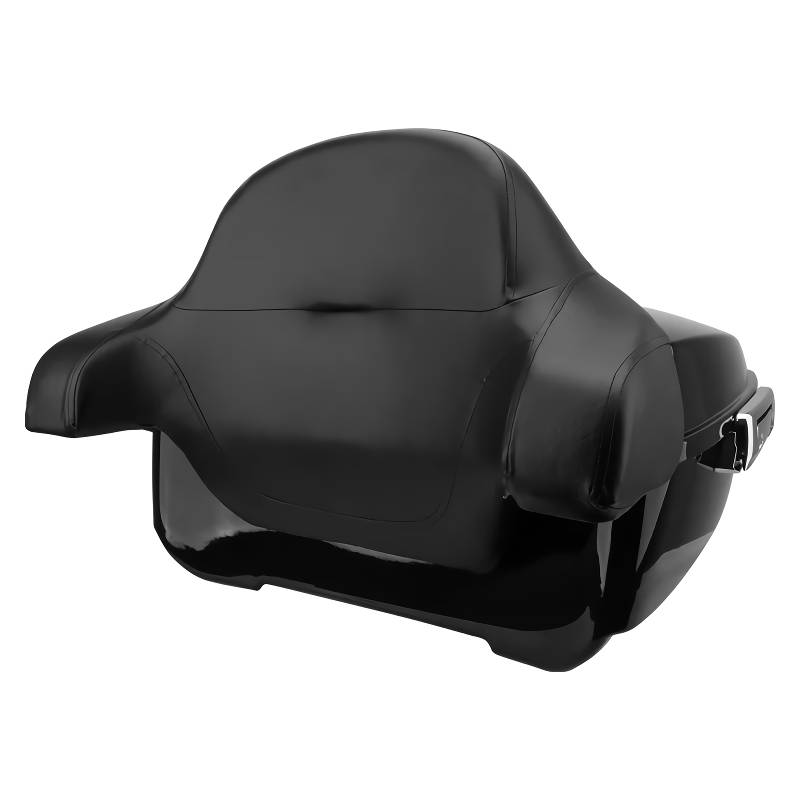 Premium Black Motorcycle Trunk with Backrest and Rack Motorcycle & ATV Gear Premium Black Motorcycle Trunk with Backrest and Rack Motorcycle & ATV Gear
