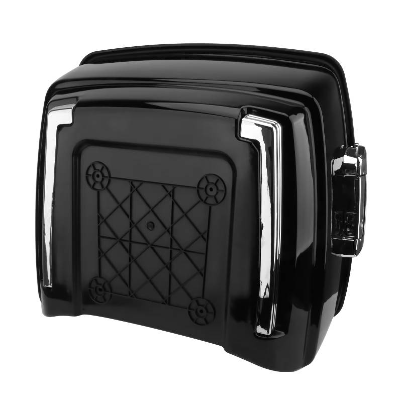 Premium Black Motorcycle Trunk with Backrest and Rack Motorcycle & ATV Gear Premium Black Motorcycle Trunk with Backrest and Rack Motorcycle & ATV Gear