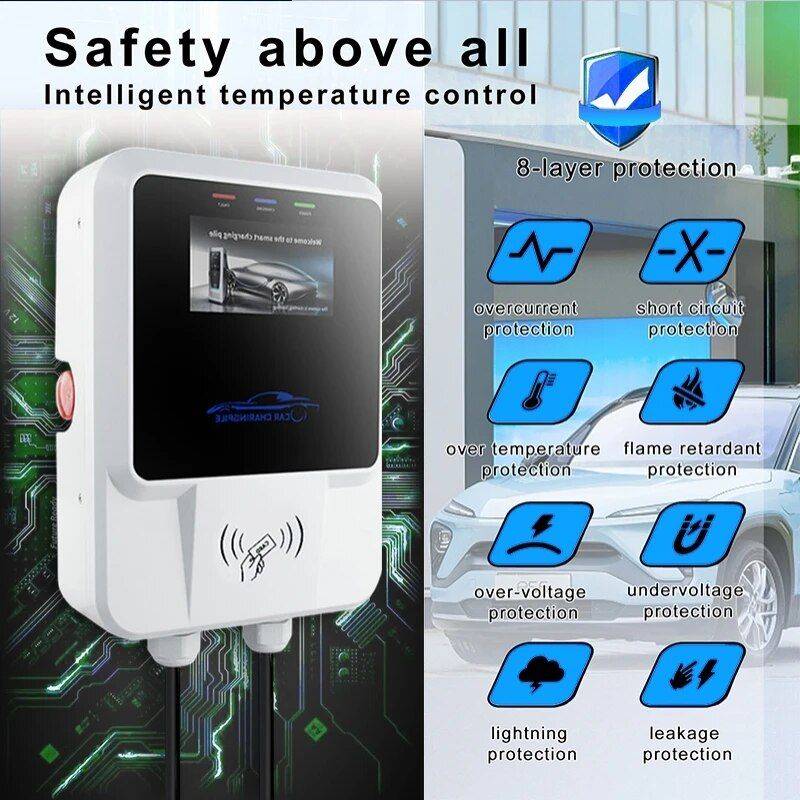 Smart EV Charging Station 7KW/11KW/22KW – High-Speed, Safe, and Intelligent Wallmount Charger with App Control Car Electronics Model : Type2 7KW LCD|Type2 11KW LCD|Type2 22KW LCD Smart EV Charging Station 7KW/11KW/22KW - High-Speed, Safe, and Intelligent Wallmount Charger with App Control Car Electronics Model : Type2 7KW LCD|Type2 11KW LCD|Type2 22KW LCD