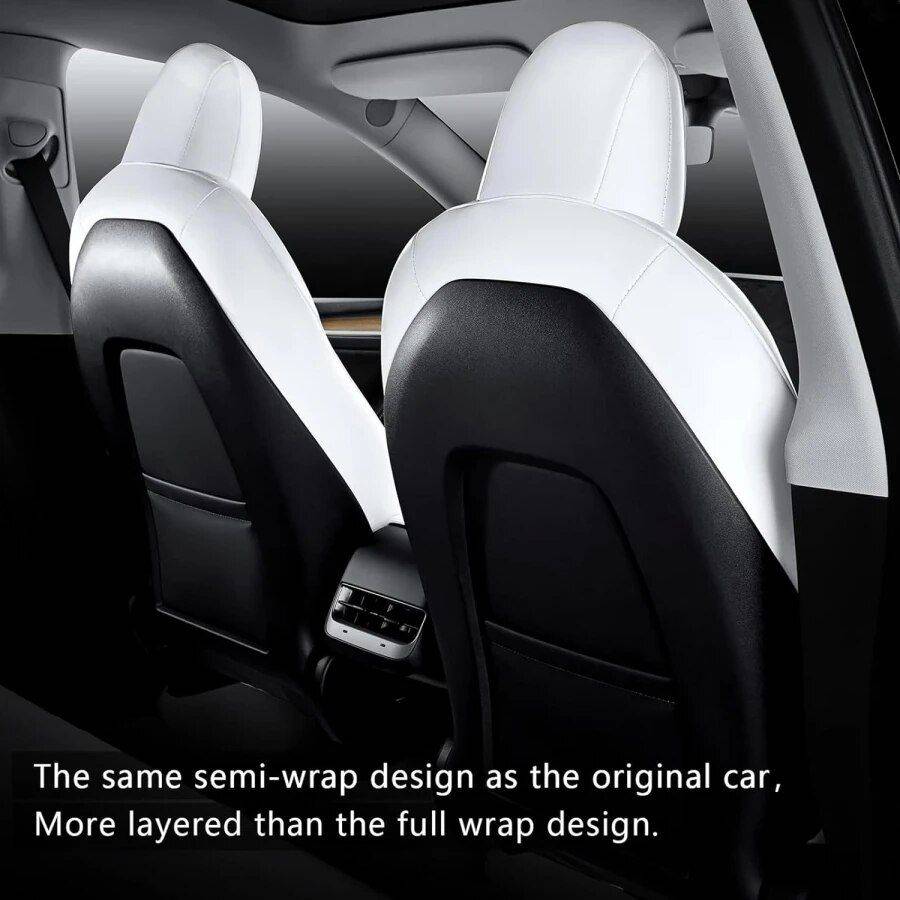 Tesla Model 3 Highland Luxury Nappa Leather Seat Covers & Cushion Set Interior Accessories Color : White |Black White |Black |Red |Pink Tesla Model 3 Highland Luxury Nappa Leather Seat Covers & Cushion Set Interior Accessories Color : White |Black White |Black |Red |Pink